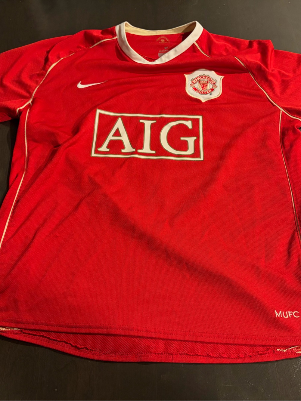 2006-07 Manchester United Home Paul Scholes #18 Nike Soccer Jersey Men's XL